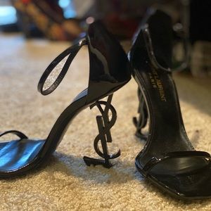 YSL Olympia heels. Black. AUTHENTIC.